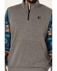 RANK 45® Men's Morocco Color Block 1/4 Zip Pullover