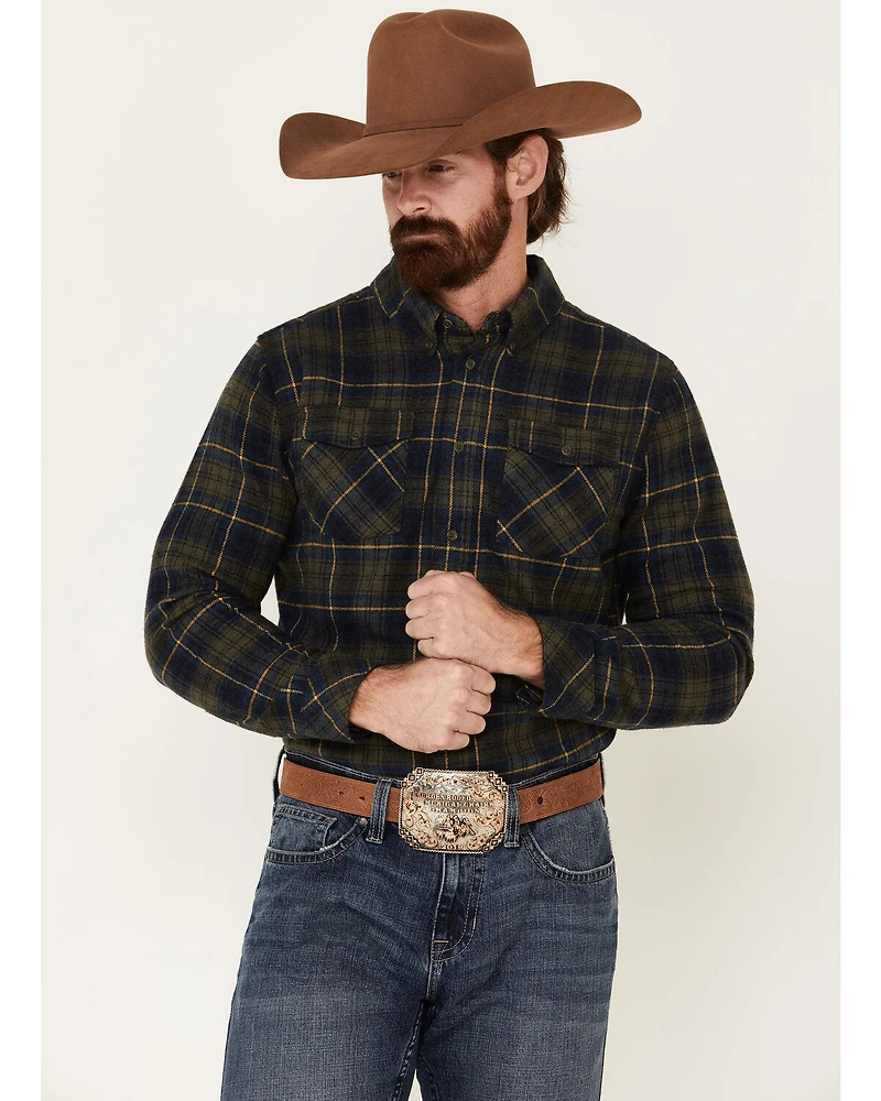 United By Blue Men's Responsible Plaid Long Sleeve Western Flannel Shirt