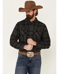 United By Blue Men's Responsible Plaid Long Sleeve Western Flannel Shirt