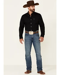 Cinch Men's Modern Fit Solid Long Sleeve Button-Down Western Shirt