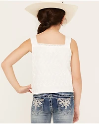 Shyanne Girls' Eyelet Button Front Tank Top