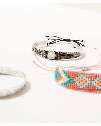 Shyanne Women's Woven Bead & Metal 3pc Bracelet Set