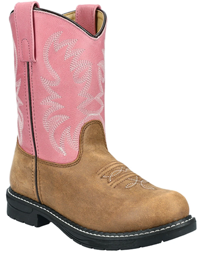 Smoky Mountain Little Girls' Buffalo Western Boots - Round Toe