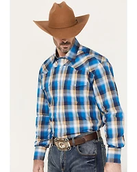 Roper Men's Amarillo Plaid Print Long Sleeve Western Snap Shirt
