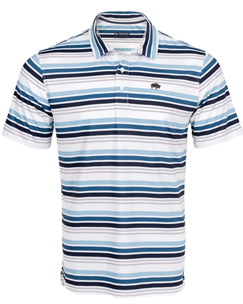 Mountain Khakis Men's Roan Striped Print Short Sleeve Polo Shirt