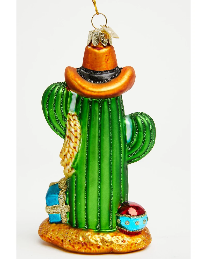 Kurt Adler Noble Gems™ Glass Cowboy Cactus Ornament