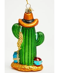 Kurt Adler Noble Gems™ Glass Cowboy Cactus Ornament