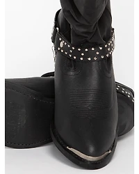 Shyanne Women's Tammye Slouch Harness Fashion Boots - Round Toe
