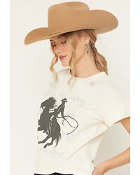All Us Women's Cowboy Star Short Sleeve Graphic Tee