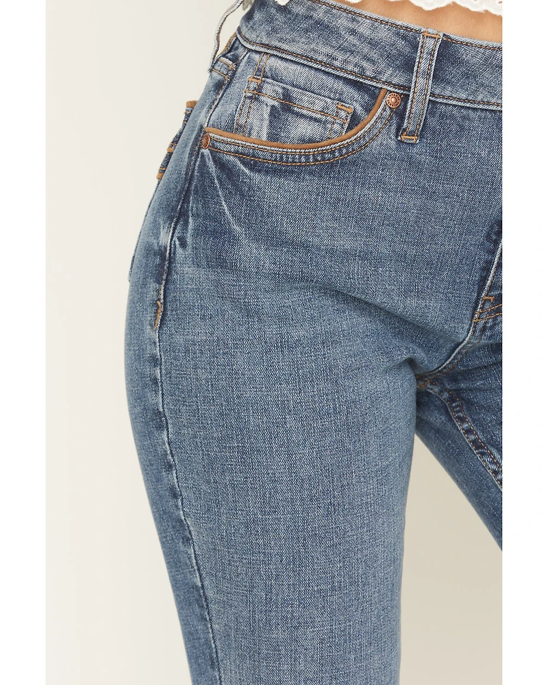Shyanne Women's Luna High Rise Flare Stretch Denim Jeans