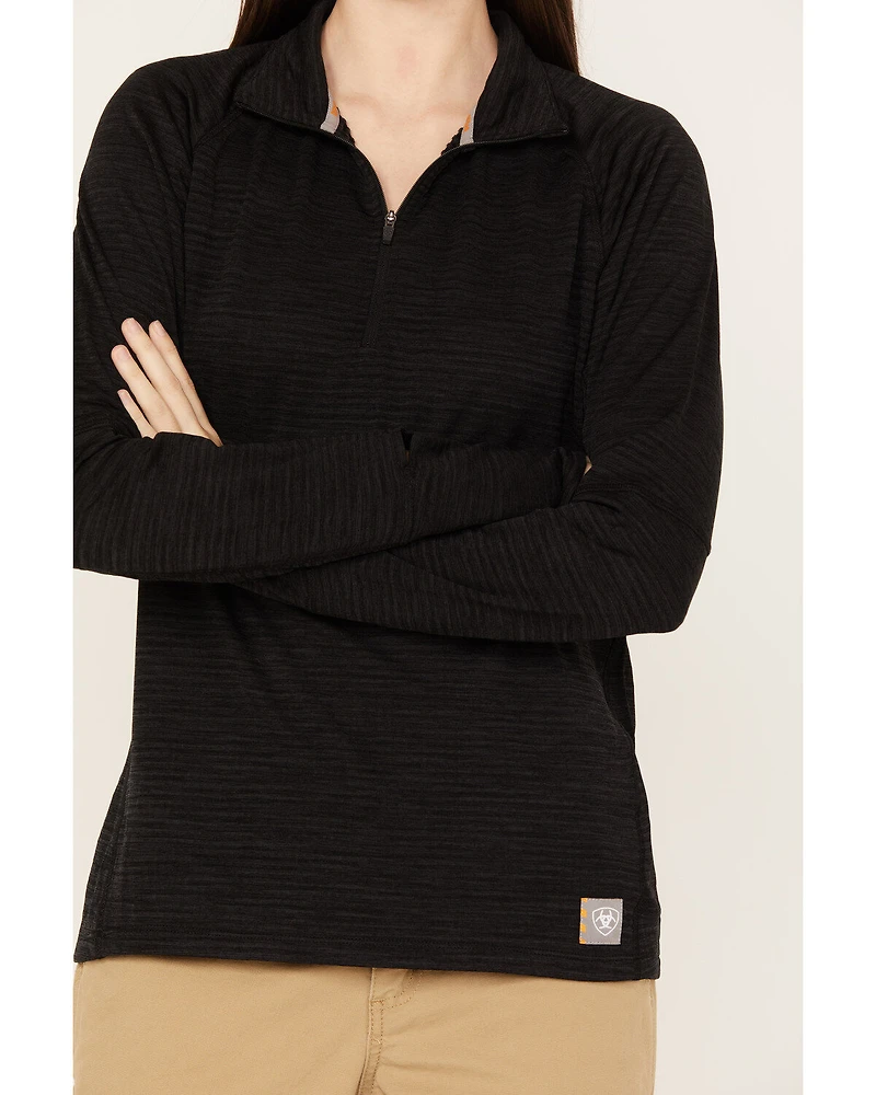 Ariat Women's Rebar 1/4 Zip Long Sleeve Work Shirt