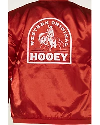Hooey Men's Logo Shiny Bomber Varsity Jacket
