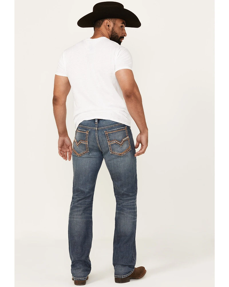 Moonshine Spirit Men's Cantina Wash Decker Slim Straight Stretch Denim Jeans