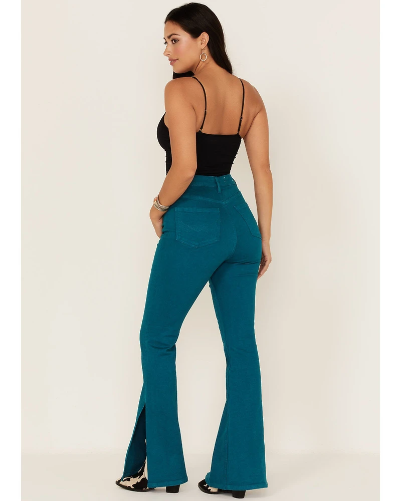 Idyllwind Women's Mid Rise Split Flare Denim Jeans