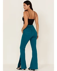 Idyllwind Women's Mid Rise Split Flare Denim Jeans