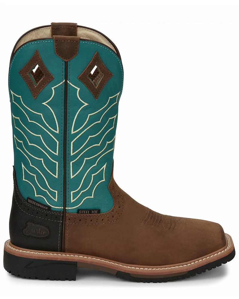 Justin Men's Derrickman Western Work Boots - Steel Toe