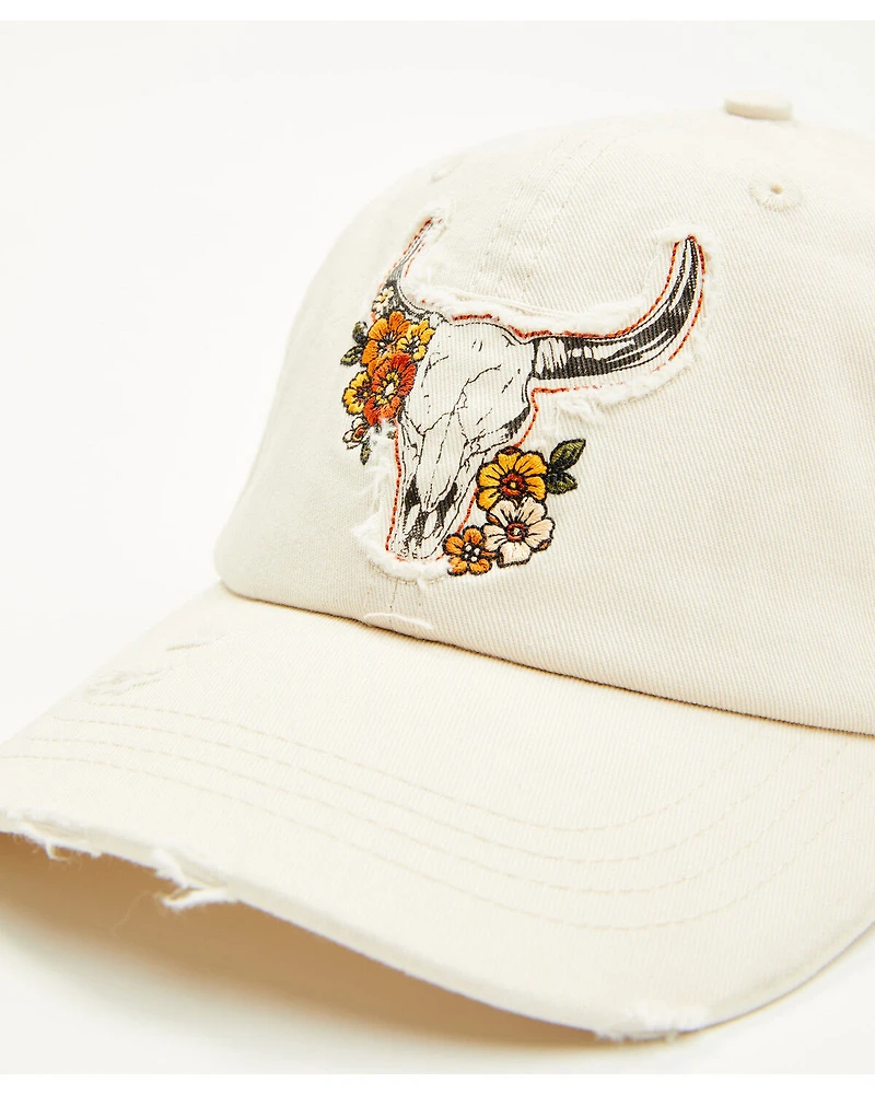 Shyanne Women's Floral Longhorn Ball Cap
