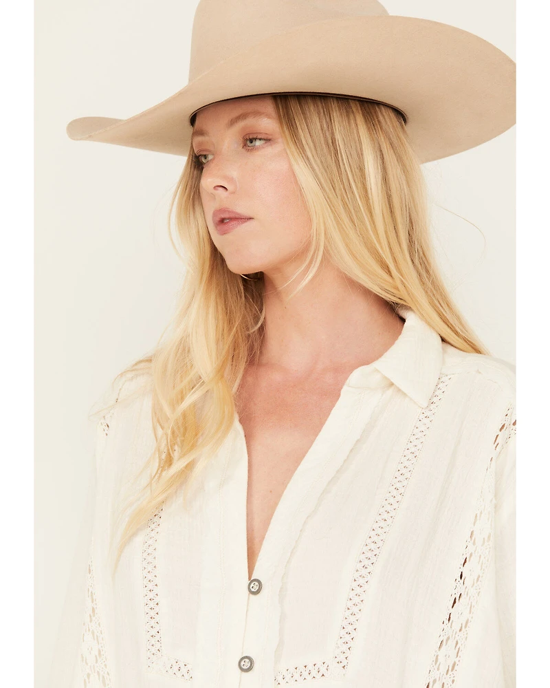 Free People Women's Ranch Wash Long Sleeve Top