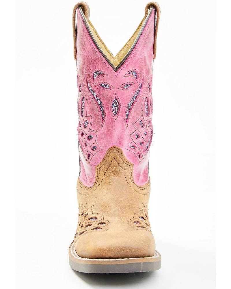 Shyanne Girls' Chloe Glitter Western Boots - Square Toe