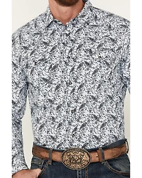 Cody James Men's Casa Blanca Paisley Print Long Sleeve Snap Western Shirt