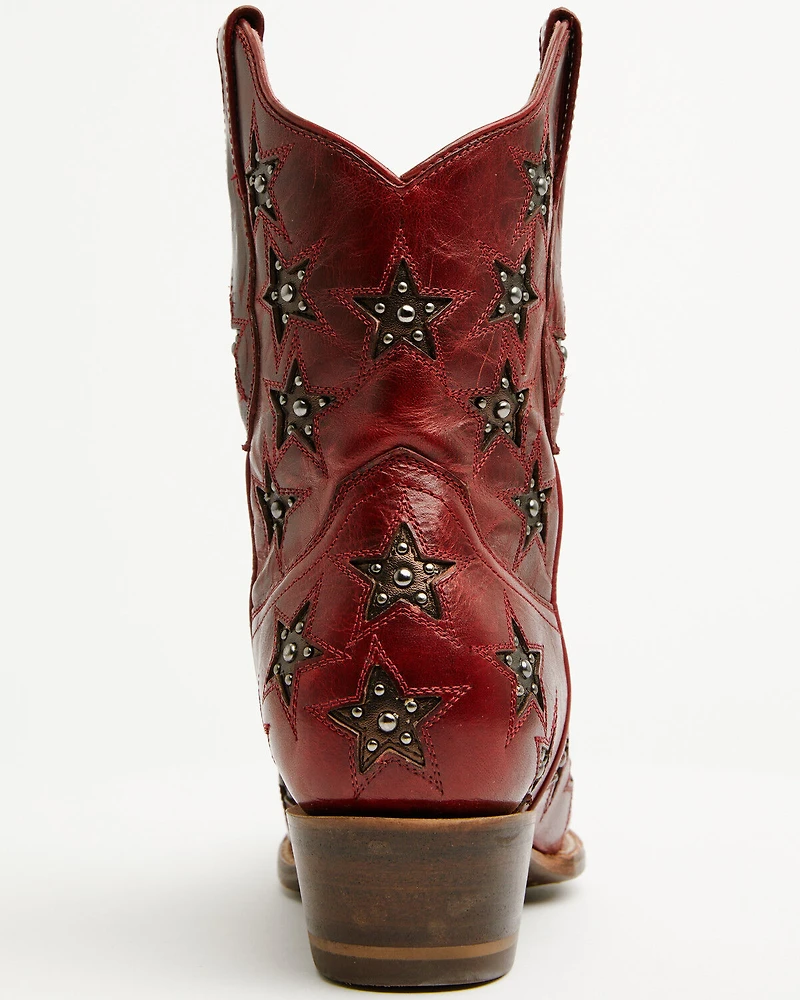Black Star Women's Marfa Studded Western Booties - Snip Toe