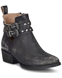 Circle G Women's Studded Harness Booties - Round Toe