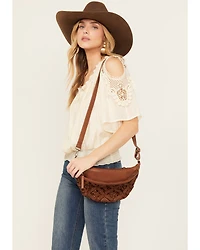 Shyanne Women's Western Heritage Woven Leather Sling Bag