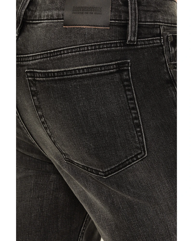 Brothers and Sons Men's Montana Wash Tucker Slim Straight Stretch Denim Jeans