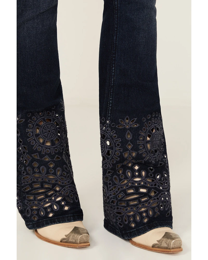 Shyanne Women's Mojave Dark Wash High Rise Stretch Bootcut Jeans