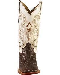 Ferrini Women's Hornback Caiman Print Western Boots - Broad Square Toe