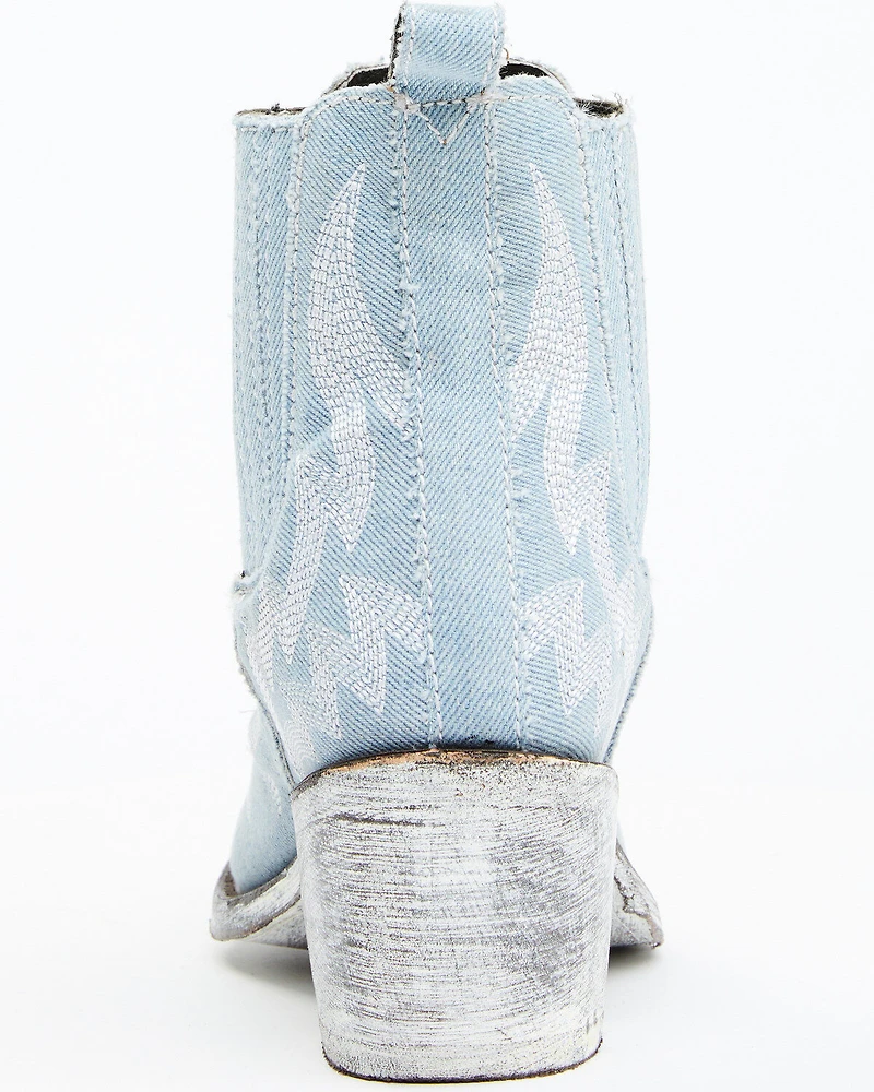Liberty Black Women's Simone Made Denim Western Booties - Round Toe