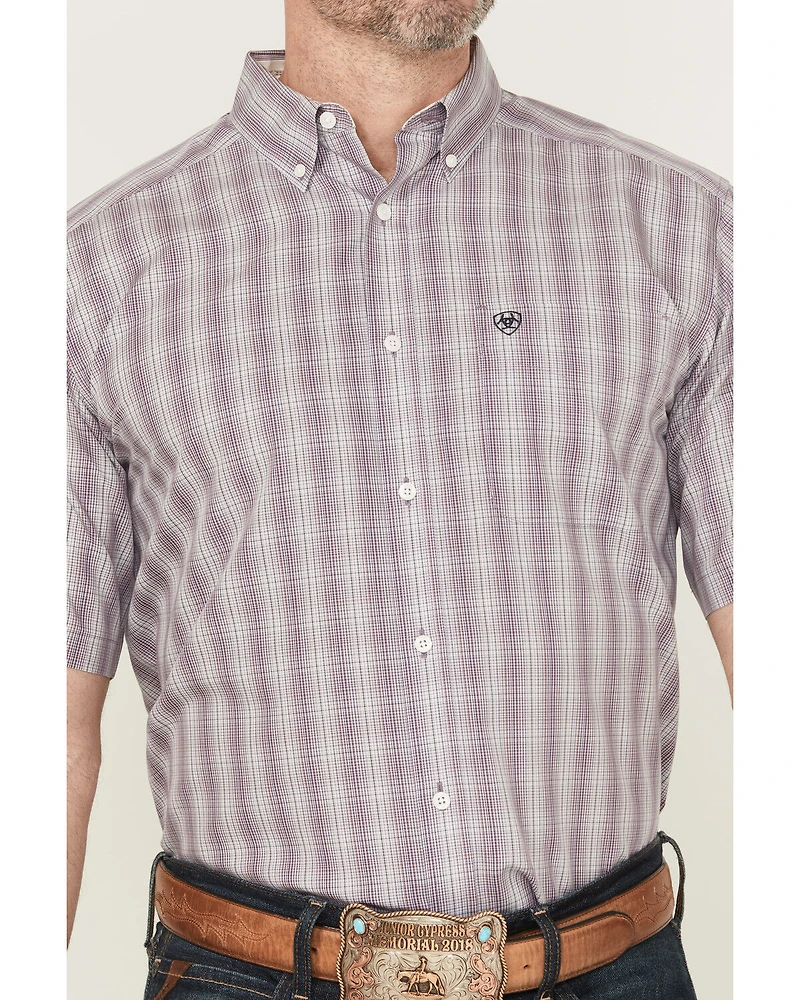 Ariat Men's Roy Plaid Print Short Sleeve Button-Down Western Shirt