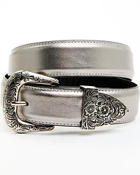 Shyanne Women's Metallic 3-Piece Buckle Belt