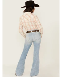 Ariat Women's Jimena Light Wash Perfect Rise Flare Stretch Denim Jeans