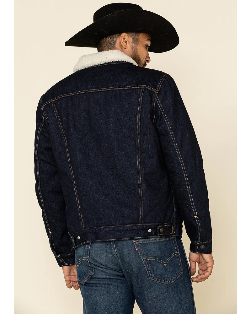 Levi's Men's Juniper Sherpa Lined Trucker Denim Jacket