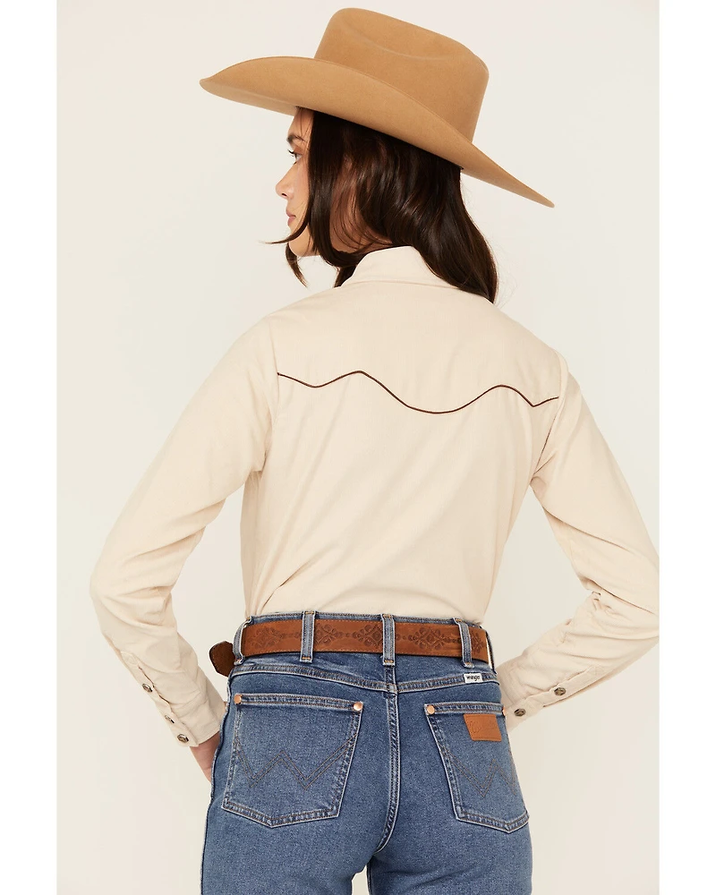 Shyanne Women's Corduroy Long Sleeve Snap Western Shirt