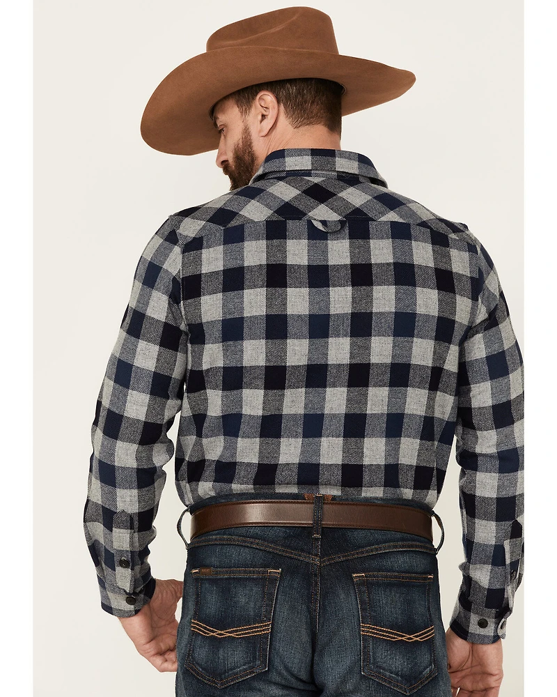Pendleton Men's Check Plaid Button-Down Long Sleeve Western Flannel Shirt