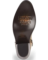 Liberty Black Women's Breton Snake Print Booties - Round Toe