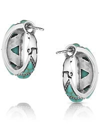 Montana Silversmiths Women's Turquoise Wedge Hoop Earrings