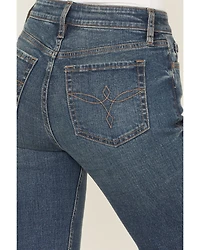 Shyanne Women's Joni High Rise Trouser Tall Cuff Stretch Denim Jeans