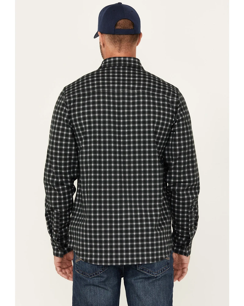 Hawx Men's FR Plaid Print Long Sleeve Button-Down Western Work Shirt