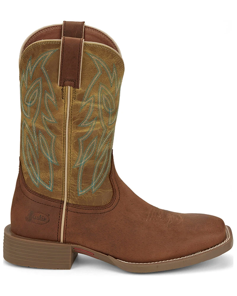 Justin Men's 11" Canter Western Boots - Broad Square Toe