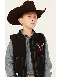 Cowboy Hardware Boys' Flag Skull Canvas Vest