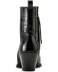 Ariat Women's Jade Crocodile Print Western Booties - Snip Toe