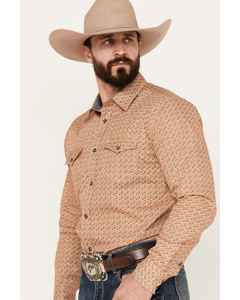 Cody James Men's Dixie Floral Print Long Sleeve Western Pearl Snap Shirt