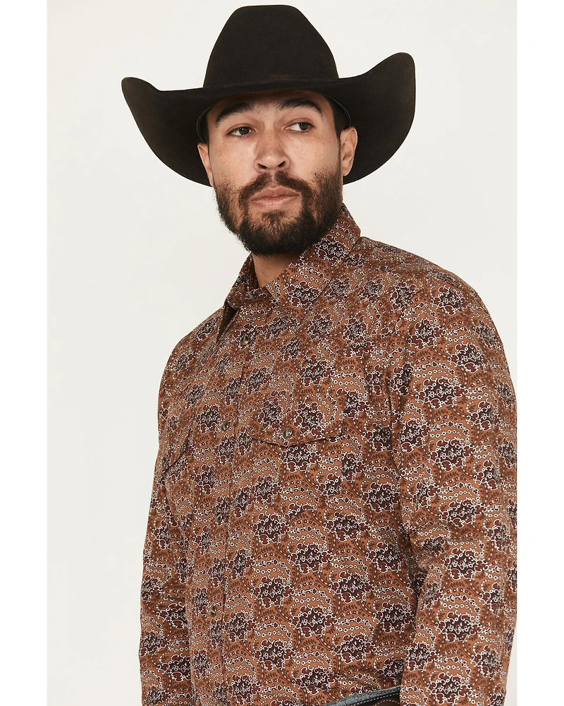 Gibson Trading Co Men's Rusted Still Floral Print Long Sleeve Snap Western Shirt
