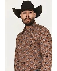 Gibson Trading Co Men's Rusted Still Floral Print Long Sleeve Snap Western Shirt