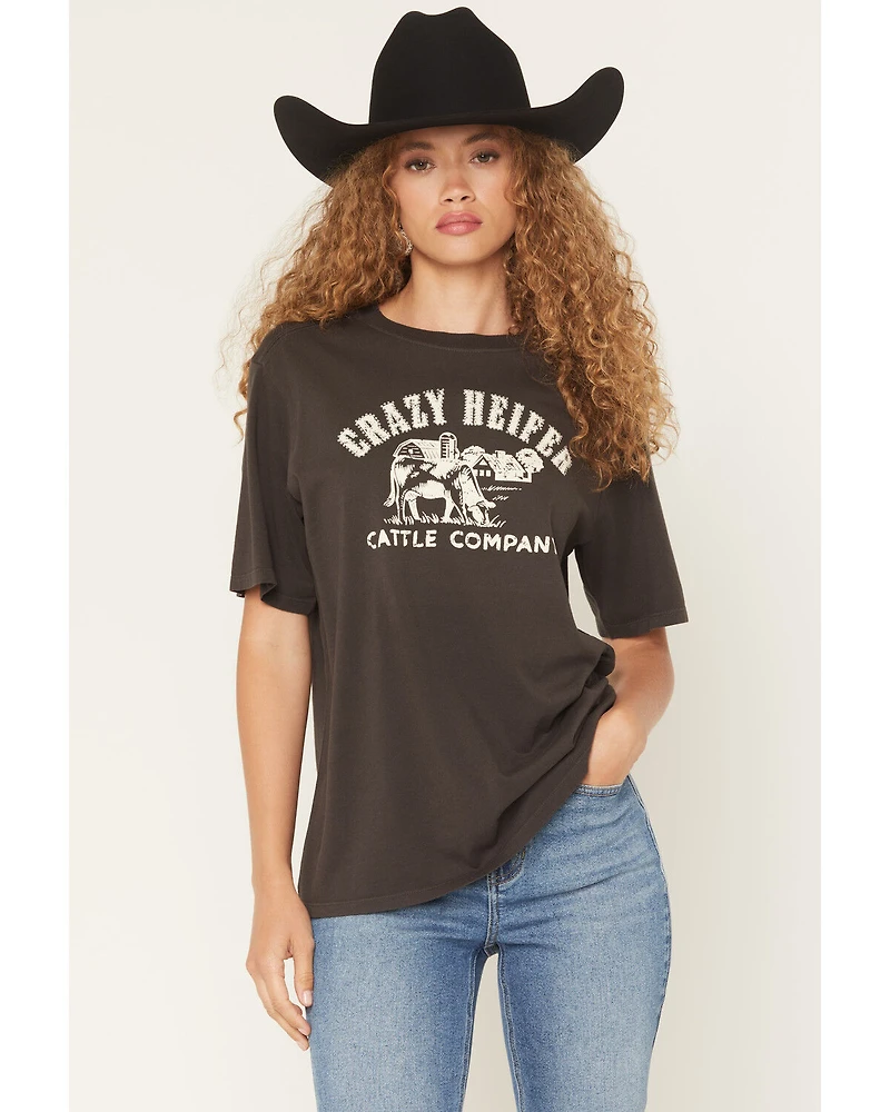 Idyllwind Women's Crazy Heifer Short Sleeve Boyfriend Graphic Tee