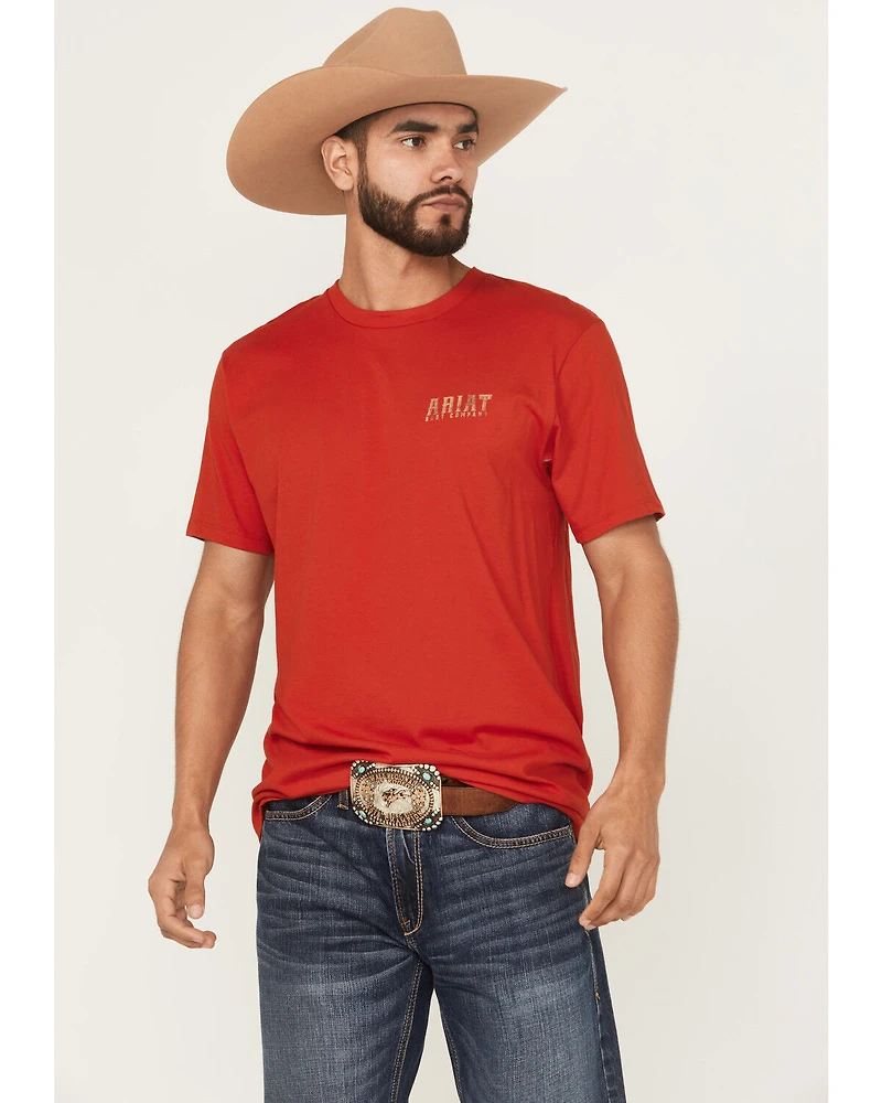 Ariat Men's Leather Shield Short Sleeve Graphic T-Shirt