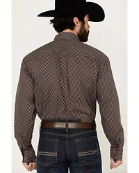 Wrangler Men's Classics Geo Print Long Sleeve Button-Down Western Shirt
